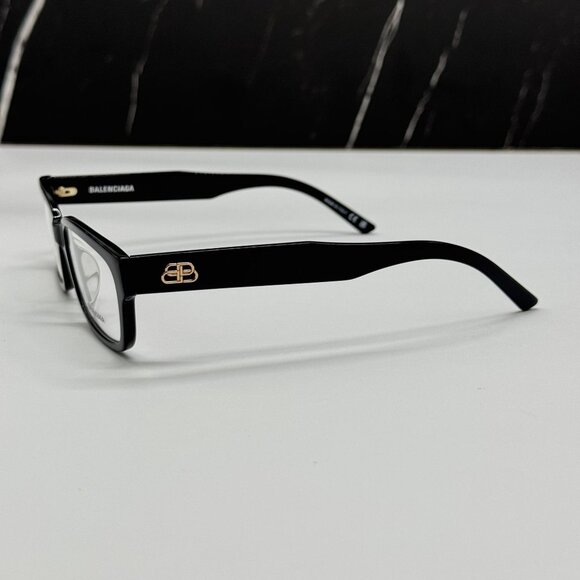 NEW BALENCIAGA BB0065O 001 SQUARE BLACK WOMEN EYEGLASSES BALENCIAGA - Picture 5 of 8